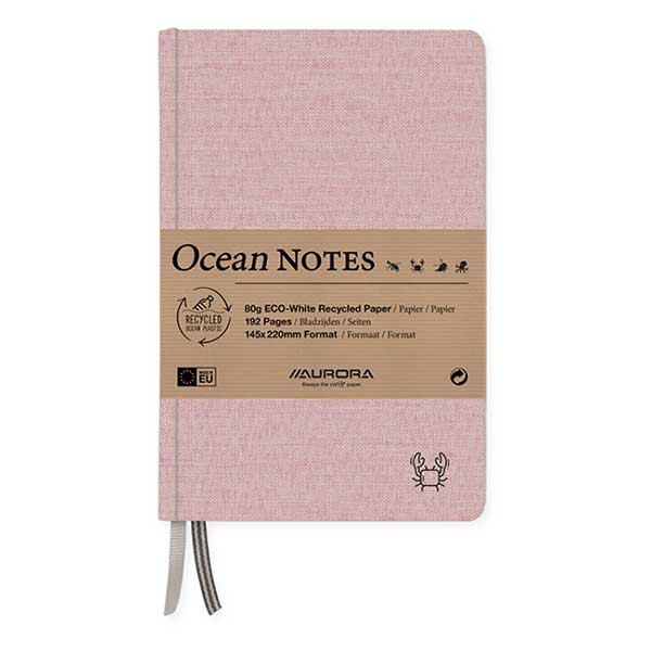 Aurora Ocean carnet de notes 145 x 220 mm ligné 96 feuilles - rouge de crabe 330068 - 1