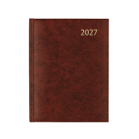 Aurora Plan-A-Week Florence agenda semainier 2027 avec répartition par quart d'heure (1 semaine sur 2 pages) 7 langues - rouge 440133