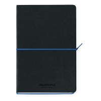 Aurora Tesoro carnet de notes A5 ligné 96 feuilles - noir/bleu 330075