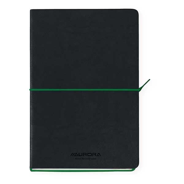 Aurora Tesoro carnet de notes A5 ligné 96 feuilles - noir/vert 330076 - 1