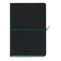 Aurora Tesoro carnet de notes A5 ligné 96 feuilles - noir/vert 330076