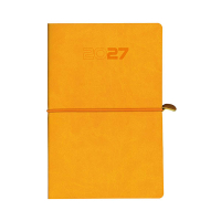 Aurora Universe Tesoro 2027 agenda semainier avec répartition par heure (1 semaine sur 2 pages) 6 langues - orange 440127