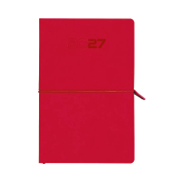 Aurora Universe Tesoro 2027 agenda semainier avec répartition par heure (1 semaine sur 2 pages) 6 langues - rouge 440128