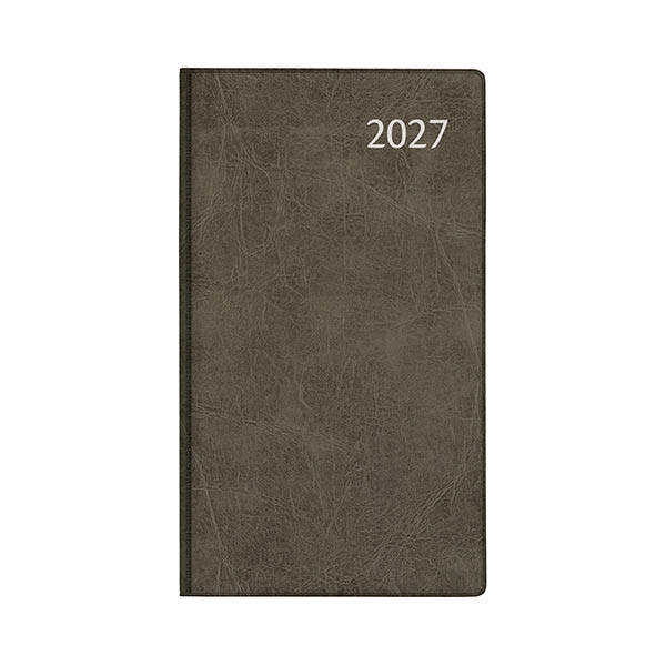 Aurora Visuplan Luna agenda semainier 2027 avec répartition par heure (1 semaine sur 2 pages) 6 langues - noir 440157 - 1