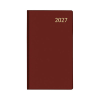 Aurora Visuplan Seta 2027 agenda semainier avec répartition par heure (1 semaine sur 2 pages) 6 langues - bordeaux 440124