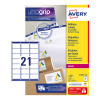 Avery étiquettes d'adresse L7160-100 | 2100 pièces | 63,5 x 38,1 mm | technologie Quickpeel 212104 - 1