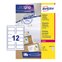Avery étiquettes d'adresse L7164-100 | 1200 pièces | 63,5 x 72 mm | technologie Quickpeel 212312