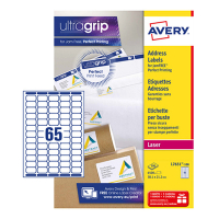 Avery étiquettes d'adresse L7651-100 | 6500 pièces | 38,1 x 21,2 mm | technologie Quickpeel 212100