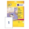 Avery L7767-40 étiquettes brillantes 210 x 297 mm (40 pièces) 212662 - 1