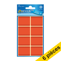 Offre : 6x Avery Zweckform 59372 étiquettes de congélation 28 x 36 mm (40 pièces) - rouge