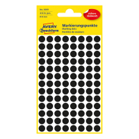 Avery Zweckform 3009 pastilles de couleur Ø 8 mm (416 pièces) - noir 212320