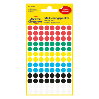 Avery Zweckform 3090 pastilles adhésives couleurs assorties Ø 8 mm (416 pièces) 212338