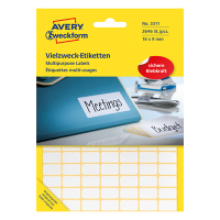 Avery Zweckform 3311 étiquettes multi-usages 16 x 9 mm (2646 pièces) - blanc 212150