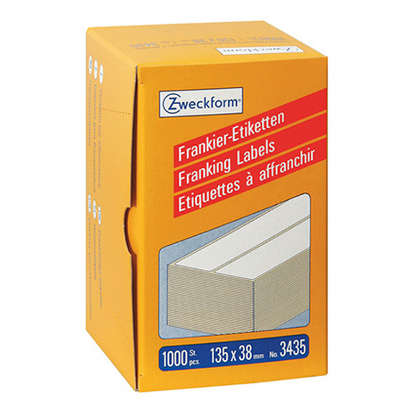 Avery Zweckform 3435 étiquettes d'affranchissement 135 x 38 mm (1000 pièces) - blanc 212224 - 1