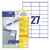 Avery Zweckform 3479 étiquettes multi-usages 70 x 32 mm (2700 étiquettes) 212038 - 1