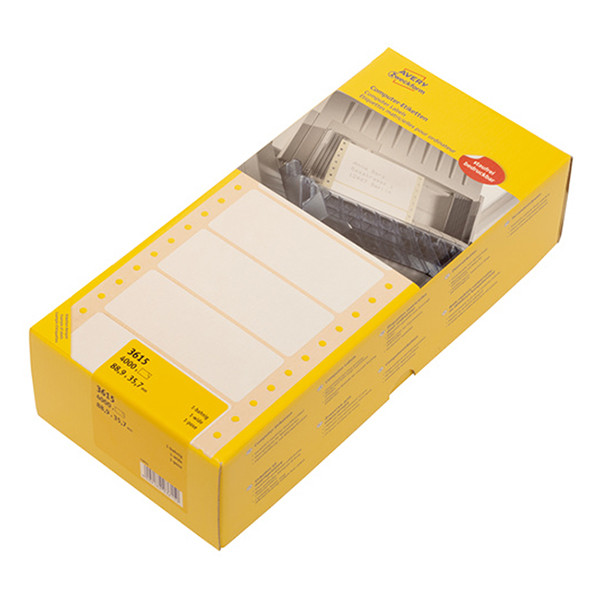 Avery Zweckform 3615 étiquettes matricielles en continu 88,9 x 35,7 mm (4000 pièces) 212398 - 1