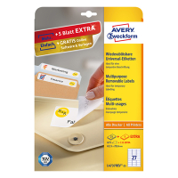 Avery Zweckform L4737-25 étiquettes multi-usages 63,5 x 29,6 mm (675 étiquettes) - blanc 212582