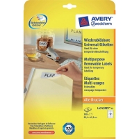 Avery Zweckform L4743-25 étiquettes multi-usages 99,1 x 42,3 mm (300 pièces) - blanc 212584