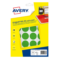 Avery Zweckform PET30V pastilles de couleur Ø 30 mm (240 étiquettes) - vert 212725
