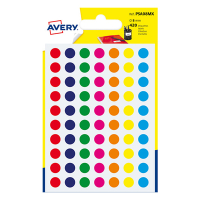 Avery Zweckform PSA08MX pastilles adhésives couleurs assorties Ø 8 mm (420 pièces) 212711