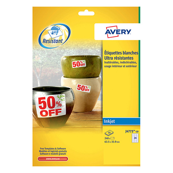 Avery sweatform J4773-10 étiquettes ultra-résistantes 63,5 x 33,9 mm (240 pièces) 212420 - 1