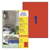 Avery zweckform 3470 étiquettes couleur 210 x 297 mm (100 pièces) - rouge