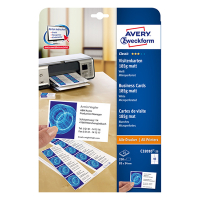 Avery zweckform C32010-25 cartes de visite micro perforation 85 x 54 mm (250 pièces) - blanc satiné 212780