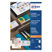 Avery zweckform C32011-10 cartes de visite 85 x 54 mm (100 pièces) - blanc mat 212781
