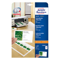 Avery zweckform C32011-25 cartes de visite 85 x 54 mm (250 pièces) - blanc mat 212782