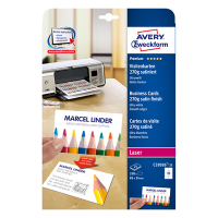 Avery zweckform C32026-25 cartes de visite 85 x 54 mm (250 pièces) - blanc satiné mat 212791