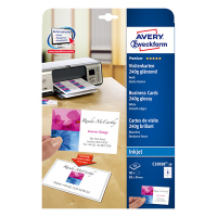 Avery zweckform C32028-10 cartes de visite 85 x 54 mm (80 pièces) - blanc brillant 212786