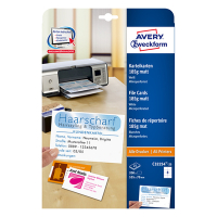 Avery zweckform C32254-25 fiche Bristol A7 105 x 70 mm (200 pièces) - blanc 212794