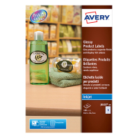 Avery zweckform J8102-10 étiquettes produits brillantes ovales 63,5 x 42,3 (180 pièces) - blanc 212600