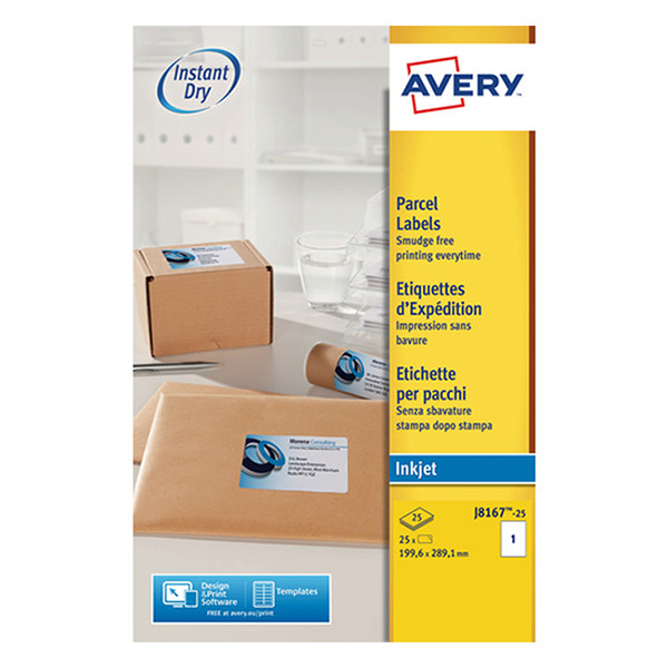 Avery zweckform J8167-25 étiquettes adresse 199,6 x 289,1 mm (25 pièces) 212629 - 1