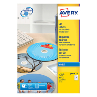 Avery zweckform J8676-25 étiquettes CD 2 par feuille (50 étiquettes) 212825
