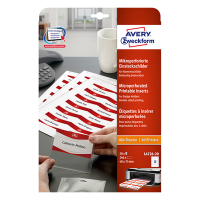 Avery zweckform L4726-20 inserts microperforés pour badges 40 x 75 mm (240 pièces) - blanc 212586
