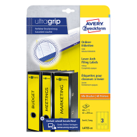 Avery zweckform L4755-20 étiquettes dos de classeur 61 x 297 mm (60 pièces) - jaune 212130