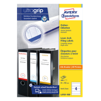 Avery zweckform L4761-100 étiquettes dos de classeur 192 x 61 mm (400 pièces) - blanc 212112