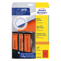 Avery zweckform L4766-20 étiquettes dos de classeur 192 x 61 mm (80 pièces) - rouge 212520