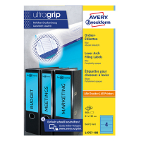 Avery zweckform L4767-100 étiquettes dos de classeur 192 x 61 mm (400 pièces) - bleu 212118