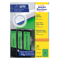 Avery zweckform L4768-100 étiquettes dos de classeur 192 x 61 mm (400 pièces) - vert 212120