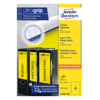 Avery zweckform L4769-100 étiquettes dos de classeur 192 x 61 mm (400 pièces) - jaune 212122