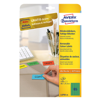Avery zweckform L4792-20 étiquettes 38,1 x 21,2 mm (1300 pièces) - vert 212766