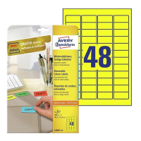 Avery zweckform L6041-20 étiquettes 45,7 x 21,2 mm (960 pièces) - jaune 212763