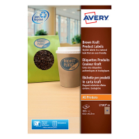 Avery zweckform L7103-20 étiquettes produits ovales couleur kraft 63,5 x 42,3 (360 pièces) 212602
