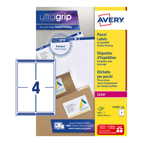 Avery zweckform L7169-100 étiquettes d'expédition 139 x 99,1 mm (400 pièces) 212072 - 1