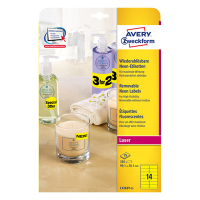 Avery zweckform L7263Y-25 étiquettes fluorescentes 99,1 x 38,1 mm (350 pièces) - jaune 212752