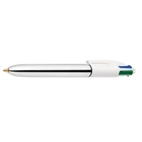 BIC 4 Colours Shine stylo à bille - argent 224646