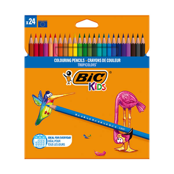 BIC Kids Tropicolors crayons de couleur en étui (24 pièces) 246449 - 1
