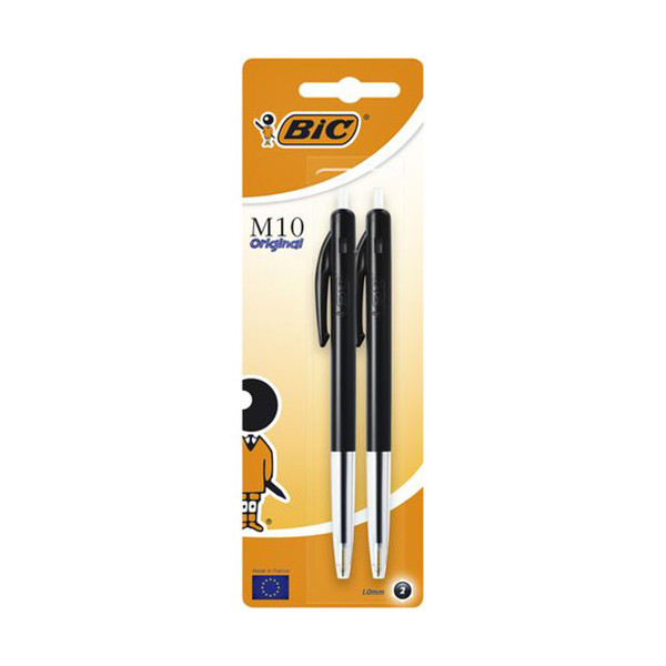 BIC M10 Clic stylo à bille médium (2 pièces) - noir 224649 - 1